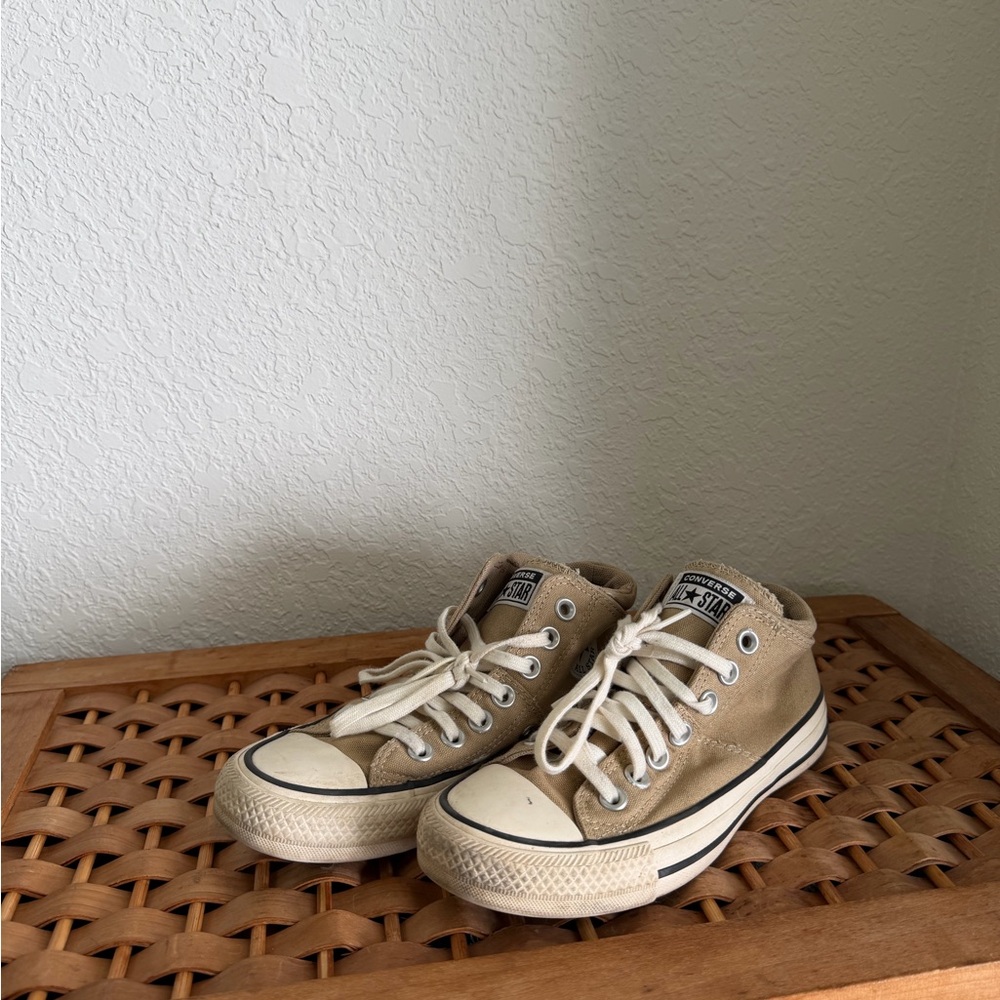 Converse Beige High-Top Canvas Sneakers